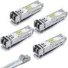 4 Pack of 1.25G SFP 1000Base-SX Transceiver, Compatible with Cisco GLC-SX-MMD/GLC-SX-MM/SFP-GE-S and 4 Pack of 10M Fiber Patch Cable view 1