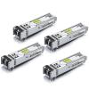 4 Pack of 1.25G SFP 1000Base-SX Transceiver, Compatible with Cisco GLC-SX-MMD/GLC-SX-MM/SFP-GE-S and 4 Pack of 10M Fiber Patch Cable view 2