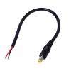 Acinkeety Power Pigtail Cable DC5525 5.5x2.5mm Male Plug Open End Power Wire for Security Camera DVR LED Strip Light 5525 Power Pigtail Male Cable (Upgraded 18AWG) with 5.5mmx 2.5mm Connector view 2