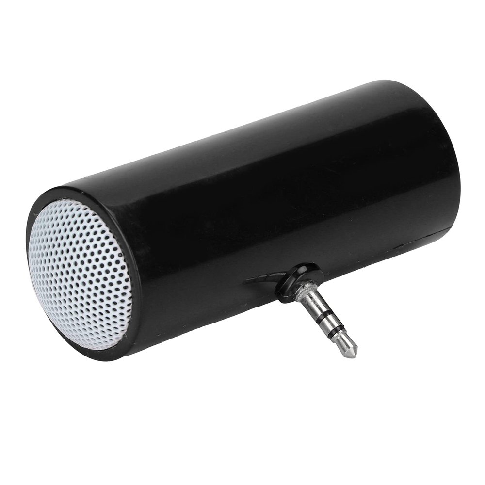 3.5MM Plug in Speaker for Mobile Phones and Tablets, Mini 3W Stereo 3.5MM Audio Jack Speaker, Portable Speaker for Laptop PC (Black)