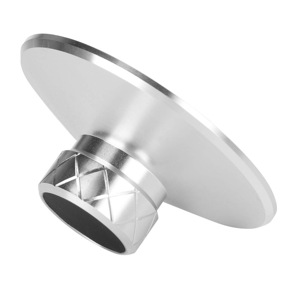 Record Weight Stabilizer, LP113 Stabilizer Vinyl Record Weight Disc Stabilizer Aluminum Turntable Weight Clamp for Vinyl Disc LP Record Player(Silver)