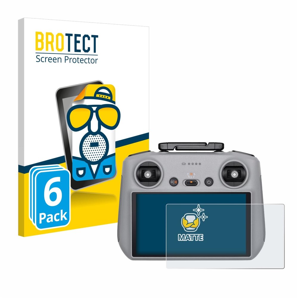 BROTECT 6-Pack Screen Protector Anti-Glare Compatible with DJI RC 2 Screen Protector Matte, Anti-Fingerprint Protection Film