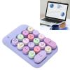 Tangxi 2.4GHz Numeric Keypad, 18 Keys Retro Color Round Keycaps Mini Number Keyboard with USB Receiver, Portable Silent One Hand Number Keyboard for Laptop (Violet) view 4