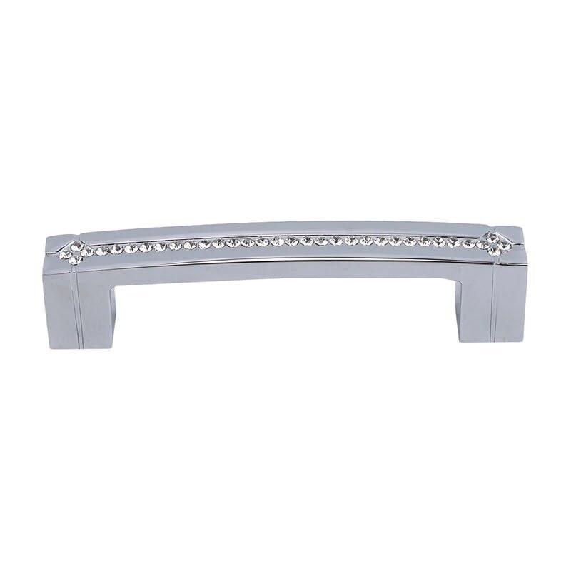 Southst Furniture Handle Bathroom Cabinet Dresser Handle Chrome Cabinet Crystal Crystal Drawer Wardrobe Furniture Handles - (Color: 458081)