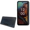 BoxWave Keyboard Compatible with Nokia XR21 - SlimKeys Bluetooth Keyboard - with Backlight, Portable Slim LED 7 Colors - Jet Black view 1