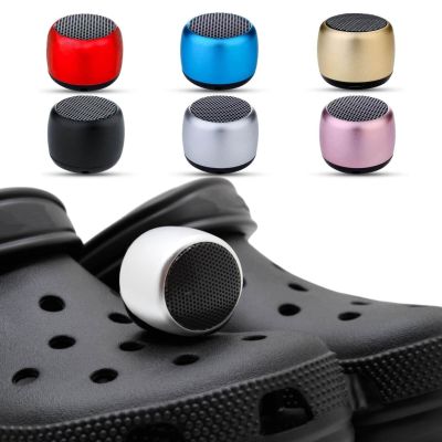 UUEENN Mini Speaker for Clog, Bluetooth Clog Charm, Silver