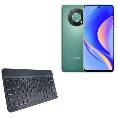 BoxWave Keyboard Compatible with Huawei nova Y90 - SlimKeys Bluetooth Keyboard, Portable Thin with Chiclet-Style Keys - Jet Black