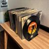 45rpm Vinyl Record Storage Rack - Premium 7inch Holder Stand Metal Wire Display Holds up to 50 Album Lp's - Simple and Contemporary Shelf Concept Design for 7" Records view 2