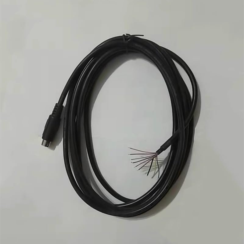 DIY Communication Cable Round Port 8 Pin 9 Conductor Cable, Homemade Programming Cable, Round Port 8 Pin Male, Communication Cable Black 5 Meter