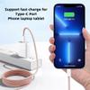 NFHK USB-C Type C Male to Male PD 27W 65W Power 480Mbps Data Cable Pink Sleeve for Phone & Tablet & Laptop view 3