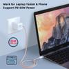 NFHK USB-C Type C Male to Male PD 27W 65W Power 480Mbps Data Cable Pink Sleeve for Phone & Tablet & Laptop view 4