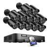 ANNKE 16 Channel Security Camera System HD-TVI 1080P Lite Video DVR and (12) 2.0MP Indoor/Outdoor Weatherproof Cameras with IR Night Vision LEDs 4 TB Hard Drive, Motion Detection, Remote Access view 1