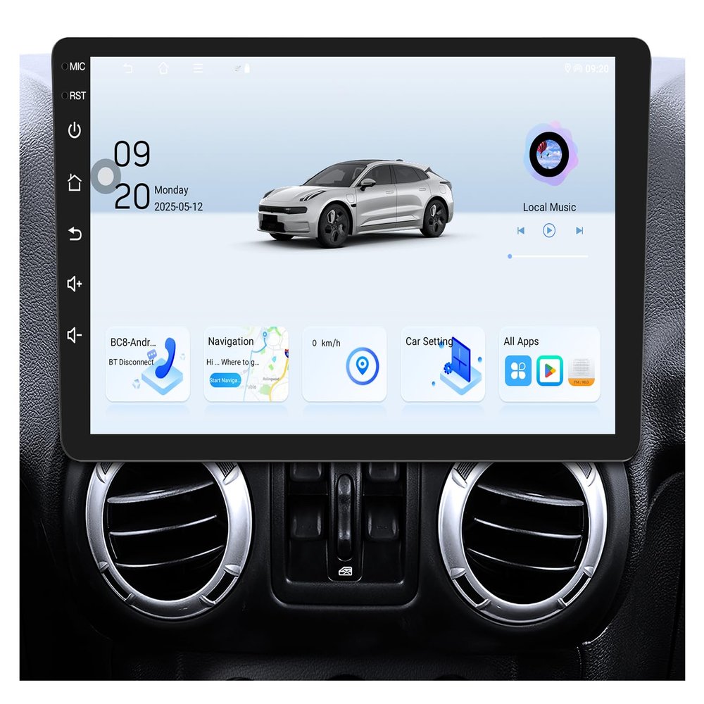 [8Core 4+32GB] Android 13 Radio for Jeep Wrangler JK 2007-2017: (OTA Upgrade Support) 9inch 1280800 HD Touch Screen Car Stereo 5GWiFi CarPlay Android Auto GPS BT5.0 FM 36EQ