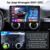 [8Core 4+32GB] Android 13 Radio for Jeep Wrangler JK 2007-2017: (OTA Upgrade Support) 9inch 1280800 HD Touch Screen Car Stereo 5GWiFi CarPlay Android Auto GPS BT5.0 FM 36EQ view 2