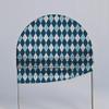Ellteecz Baby Blue Plaid Rhomboid Arch Backdrop Cover for Boys Boss Patterns Birthday Party Arched Background Stand Stretchy Fabric Covers Parties Favors Decorations Banner 4x7FT view 4
