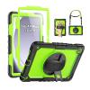 SEYMAC Case for Samsung Galaxy Tab A9+/ A9 Plus Case 11" (SM-X210/X216/X218), Heavy Duty Shockproof Protective Case with Screen Protector, Rotating Stand, Hand/Shoulder Strap, Green view 1
