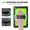 SEYMAC Case for Samsung Galaxy Tab A9+/ A9 Plus Case 11" (SM-X210/X216/X218), Heavy Duty Shockproof Protective Case with Screen Protector, Rotating Stand, Hand/Shoulder Strap, Green view 3