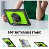 SEYMAC Case for Samsung Galaxy Tab A9+/ A9 Plus Case 11" (SM-X210/X216/X218), Heavy Duty Shockproof Protective Case with Screen Protector, Rotating Stand, Hand/Shoulder Strap, Green view 4