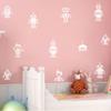 8 Robots Wall Decals for Kids Room Boys Bedroom Decor Geometric Wall Stickers Baby Room Decal Murals BB675 (White) view 2