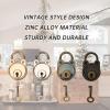 4Pcs Mini Bear Padlocks - Vintage Style Antique Zinc Alloy High Hardness Box Locks Ideal for Home, Office, and Travel view 4
