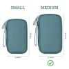 Bevegekos Electronics Travel Organizer Case, Carry On Essentials Pouch Bag for Tech Accessory, Cable, Chargers & Cords (Teal Blue, Medium) view 2