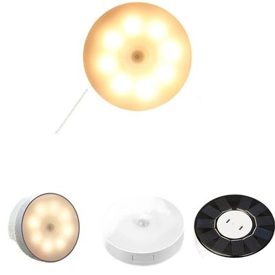 sensor light indoor Nocturna Con Sensor De Movimiento, Lmpara De Pared Solar LED Recargable Por USB Para Cocina, Armario, Dormitorio, Mesita De Noche, Decoracin motion sensor ( Color : 1 PCS , Size