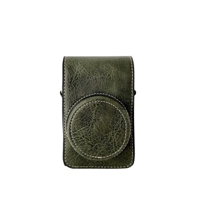 BMAOLLONGB Premium PU Leather FullBody Camera Case Bag Cover for Ricoh GR II III IIIx for Canon G7 X Mark II III for Sony ZV-1 RX100 V VI VII for Panasonic LX10 CCD (Green)