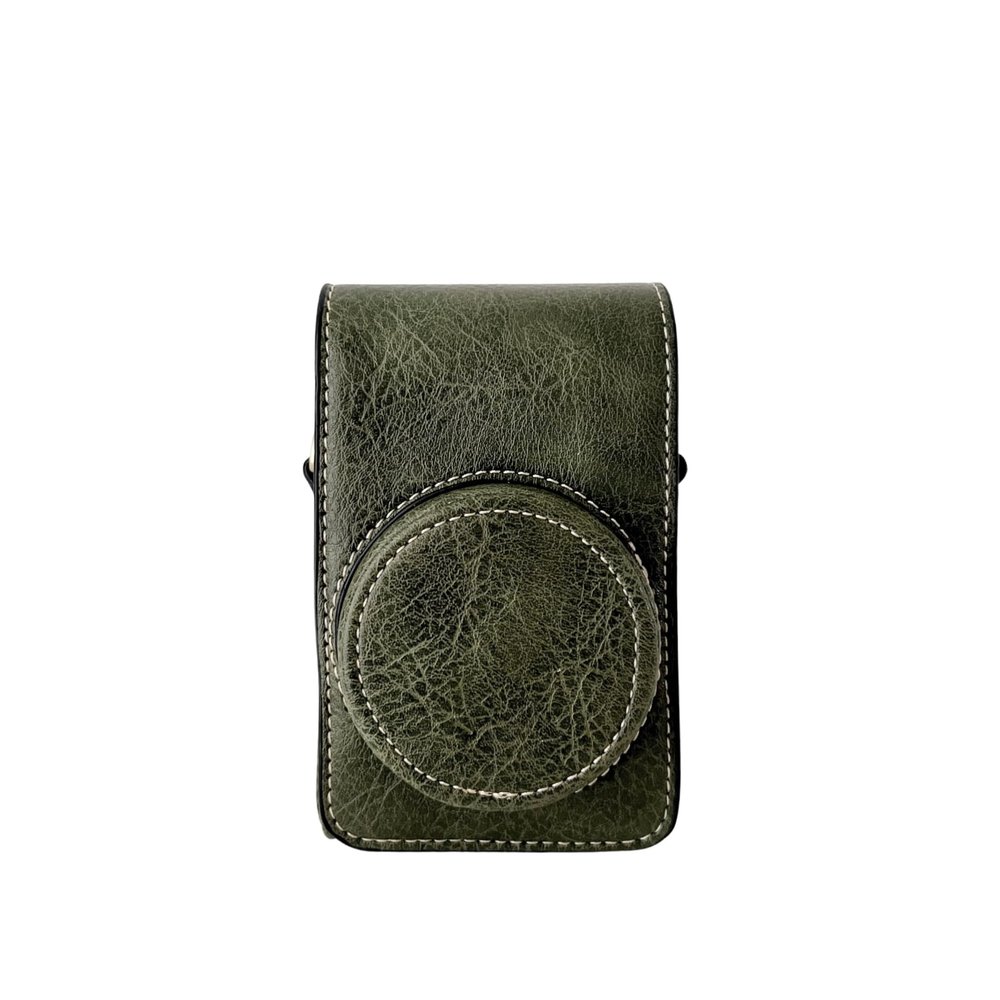 BMAOLLONGB Premium PU Leather FullBody Camera Case Bag Cover for Ricoh GR II III IIIx for Canon G7 X Mark II III for Sony ZV-1 RX100 V VI VII for Panasonic LX10 CCD (Green)