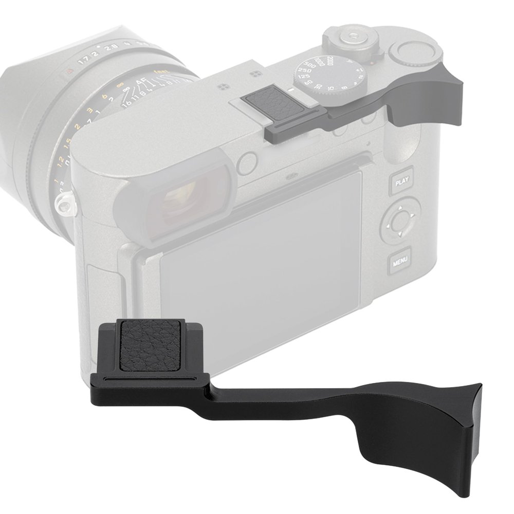 JJC TA-Q3 Thumbs Up Grip for Q3 Camera, Q3 Thumb Grip, Made of Premium Anodized Aluminium Alloy, Silicone Pad, Hot Shoe Grip for Q3, Weight 9G, Size 68.1 x 30.7 x 18mm