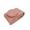 BMAOLLONGB Premium PU Leather FullBody Camera Case Bag Cover for Ricoh GR II III IIIx for Canon G7 X Mark II III for Sony ZV-1 RX100 V VI VII for Panasonic LX10 CCD (Pink) view 3
