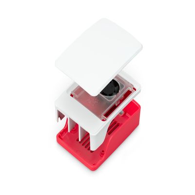 Raspberry Pi Official Raspberry Pi 5 Case with Cooling Fan & Heatsink, 2.79 CFM, ABS/PC Material, Stackable, Includes Silicone Feet & Fan Speed Control (Packaging: 1 Case)