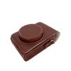 BMAOLLONGB Premium PU Leather FullBody Camera Case Bag Cover for Ricoh GR II III IIIx for Canon G7 X Mark II III for Sony ZV-1 RX100 V VI VII for Panasonic LX10 CCD (Brown) view 3