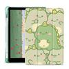 JOYLAND Compatible with iPad Air 5 2022/iPad Air 4 2020 10.9 Inch Case with Pencil Holder, Cute Dinosaur Animal Pattern Green TPU Soft Back Trifold Stand Smart Cover, Auto Wake/Sleep view 1