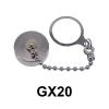 GX12 GX16 GX20 Aviation Connector Plug Cover Waterproof Cover Dust Metal Cap Circular Connector Protective Sleeve(GX20 Metal Cap) view 2