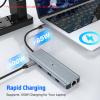 10 in 1 USB C Adapter Docking Station, Tymyp4K HDMI, LAN RJ45, USB C 3.0, 100W PD, 2 USB A 3.0, 2 USB 2.0, SD/TF for Mac Pro/Air/Windows Surface Pro 7 view 4
