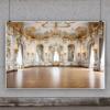 TTQYFNM 12x8ft Luxury Palace Backdrop White Golden Palace Hall Ballroom Chandelier Arch Windows Mirrors Photography Background for Wedding Ceremony Birthday Party Decor Portrait Photo Shoot Props view 3