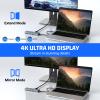 Tymyp10 in 1 USB C Hub, USB C Adapter Docking Station for Mac Pro/Air, 4K HDMI, LAN RJ45, USB C 3.0, 100W PD, 2 USB A 3.0, 2 USB 2.0, SD/TF, Windows Surface Pro 7 view 2
