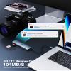 Tymyp USB C HUB, 6 in 1 USB C Adapter with USB 3.0, 4K HDMI, Dual USB 2.0, SD/TF Card Reader, Docking Station Ideal for Mac Pro/Air and Other Type C Devices view 2