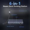 USB C Hub, 6-Port USB Splitter with USB A 3.0 * 3, 4K HDMI, RJ45 Ethernet and 100W PD Charging Port Steam Deck Docking Station Compatible with iMac, XPS, etc view 2