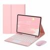 Galaxy Tab A9+ A9 Plus 11 '' 2023 SM-X210/X215/X216 Keyboard Cover with Touchpad Cute Round Key Slim Smart Magnetic Detachable BT Keyboard (Pink) view 1