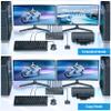 HDMI Displayport KVM Switch 2 Monitors 2 Computers, 4K@60Hz USB 2.0 DP 1.4 KVM Switch w/Audio Micro, Dual Monitor Supports Extended/Mirror Mode, 2-Port for 2 PC Share 1 Set of Keyboard Mouse Printer view 4