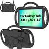 AVAWO Kids Case for Samsung Galaxy Tab A11+ Plus/A9+ Plus 11 Inch Case, with Strap, Shockproof Lightweight Handle Stand 2025/2023 Model with Lanyard, Black view 1