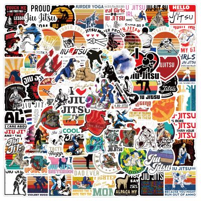 122Pcs jiu Jitsu Stickers Pack, Sport Aesthetic Vinyl Waterproof Sticker Water Bottle,Laptop,Phone,Skateboard,Scrapbooking,Bumper Decor for Fans for Party Supply Decor