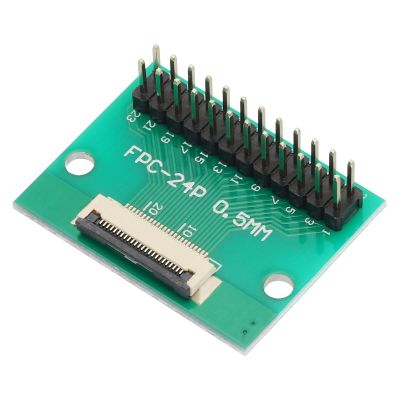 MECCANIXITY FFC FPC Connector Board 24 Pin 0.5mm 2.54mm to 1.0mm 2.54mm PCB Converter Board for LCD TVs/Digital Cameras/Laptops