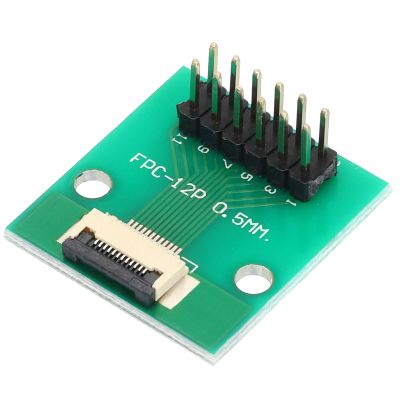 MECCANIXITY FFC FPC Connector Board 12 Pin 0.5mm 2.54mm to 1.0mm 2.54mm PCB Converter Board for LCD TVs/Digital Cameras/Laptops