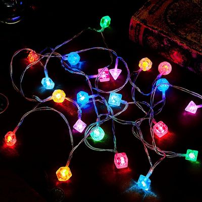 Wettarn 39 ft Polyhedral Dice String Lights, LED Dice Lights