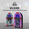 VICTOR Wilshire Desktop Bluetooth Jukebox with FM Radio, Built-in Stereo Speaker and Multicolor LED Lighting, Black (VDTJ-1450-BK) view 4