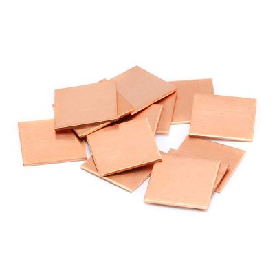 5pcs/Lots Pure Copper Metal SheetShim Piece Heat Sink 20 * 20mm*(0.8/1.0mm), Thermal Pad for Laptop GPU CPU (Color : 0.8mm)