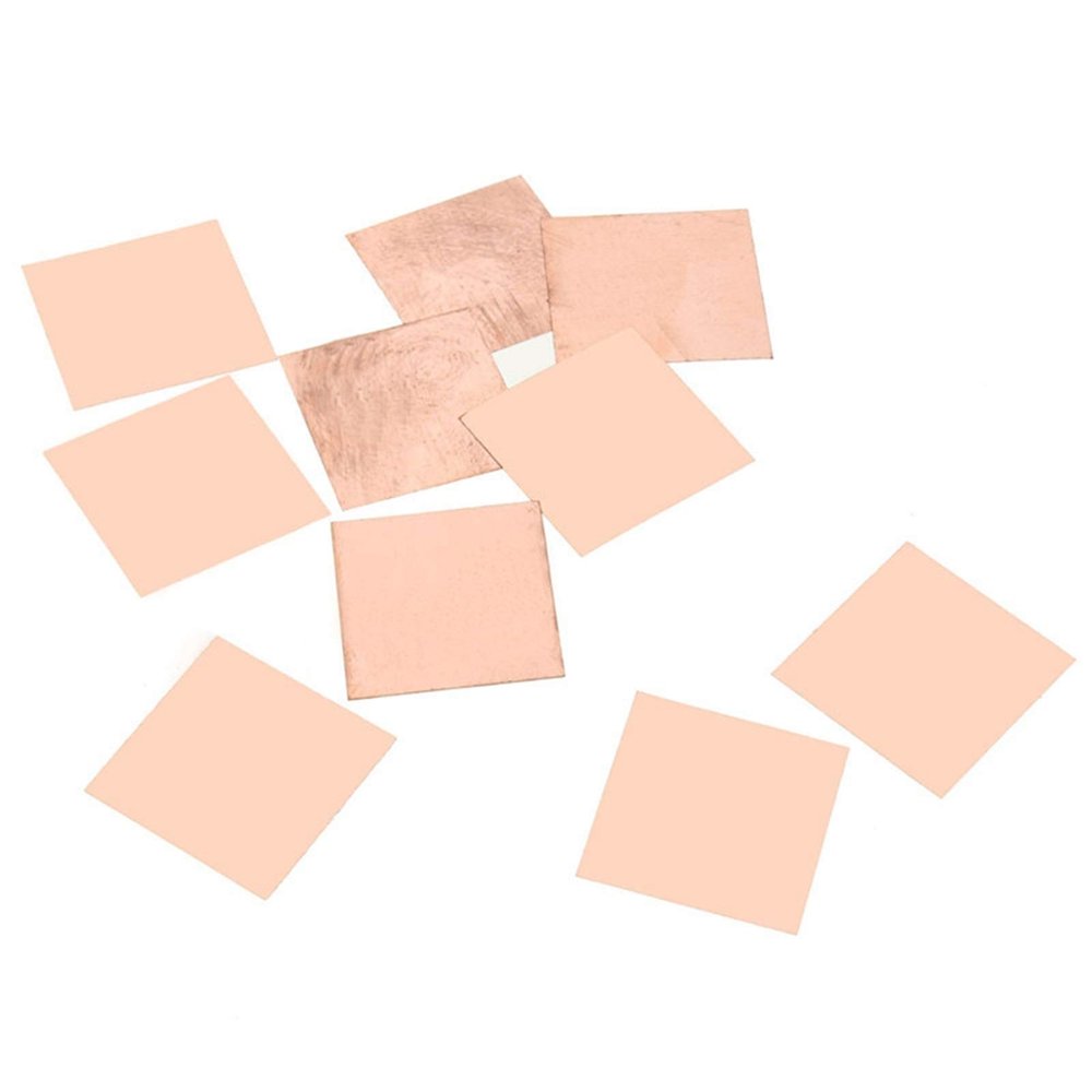 10 Pcs 0.8mm-1.0mm Thick Laptop Copper Sheet, Plate Strip Shim Thermal Pad Heatsink Sheet for GPU CPU VGA Chip Cooling (Color : 0.3mm)
