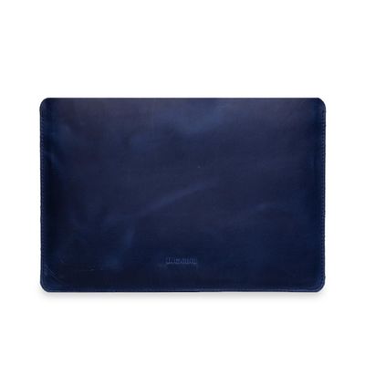 Blue Laptop Case Leather Made for 15in MacBook Air Sleeve - Carrying Protective Cases Compatible with MacBook Air 15" M2 M3 M4 A2941 3114 A3241 2023 2024 2025, Genuine Vintage Leather, Blue